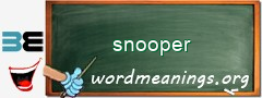 WordMeaning blackboard for snooper